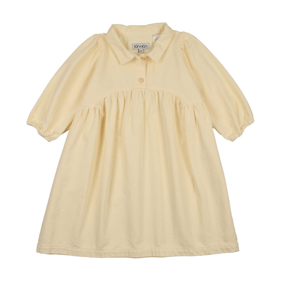 Kin Kin Yellow Denim L/S Shirt Dress