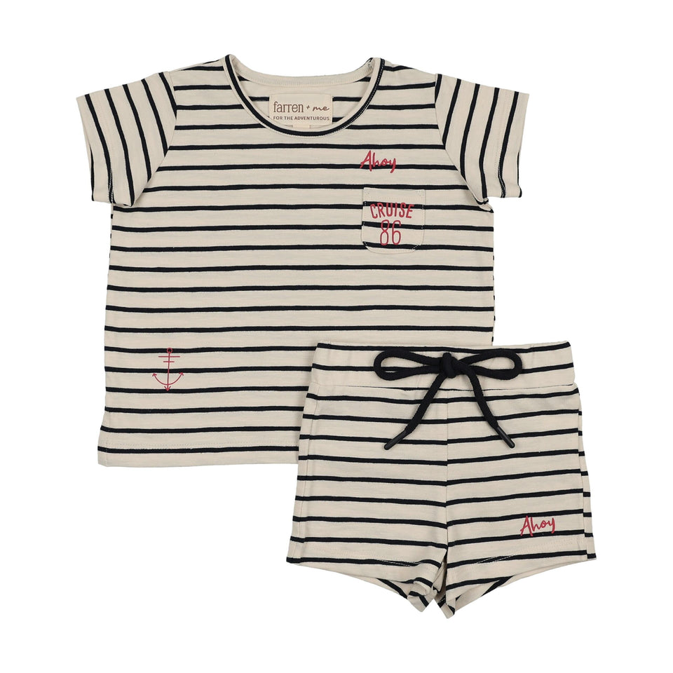 Farren & Me Navy Stripes Track Set