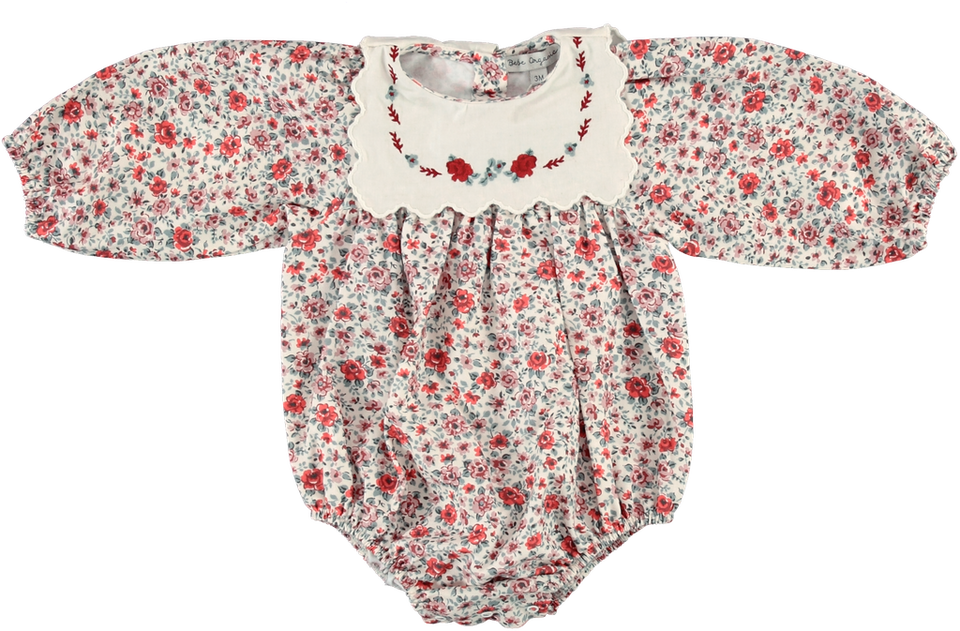 Bebe Organic Clementine Sweet Roses Romper
