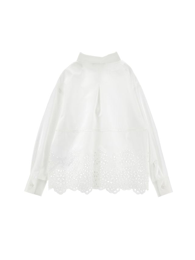 Ermanno Scervino White Scalloped Blouse