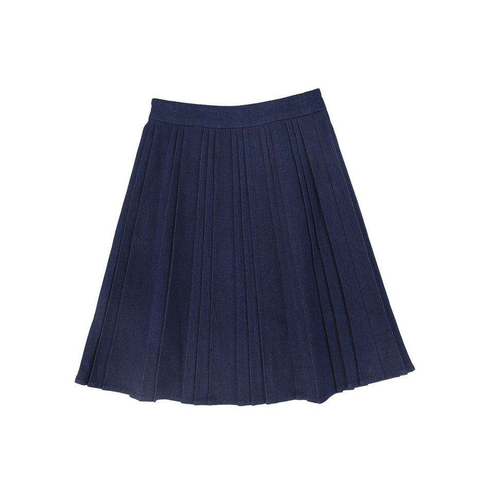 Valentina Denim Pleated Skirt