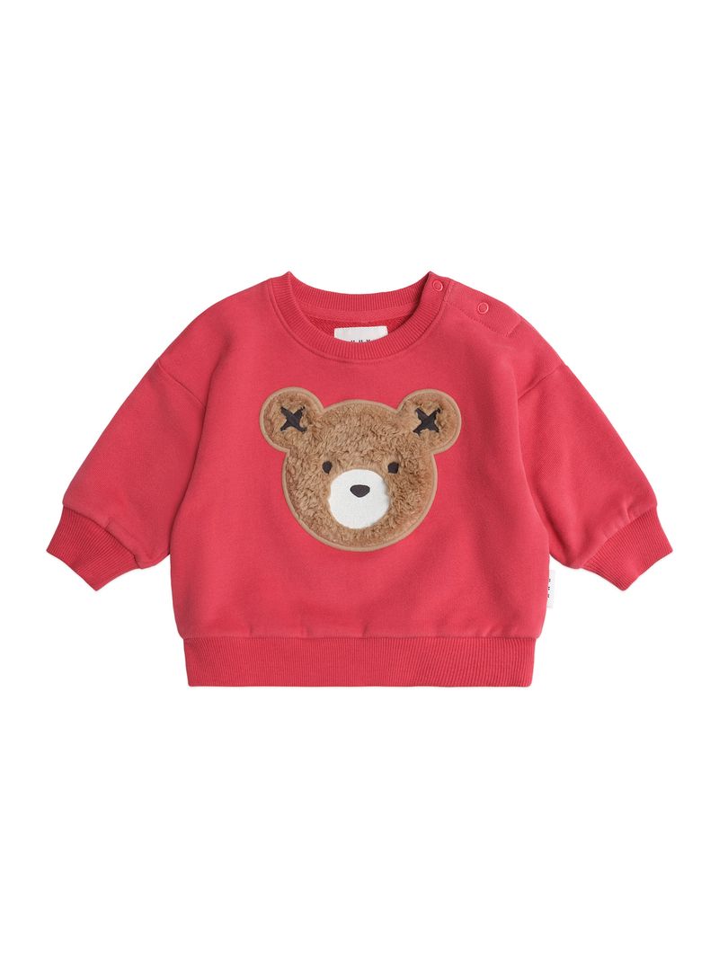 Hux Furry Bear Red Sweatshirt