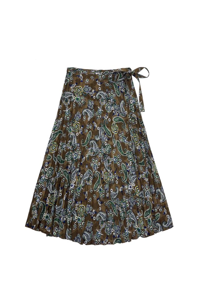Elle oh Elle Nancy Print on Brown Skirt