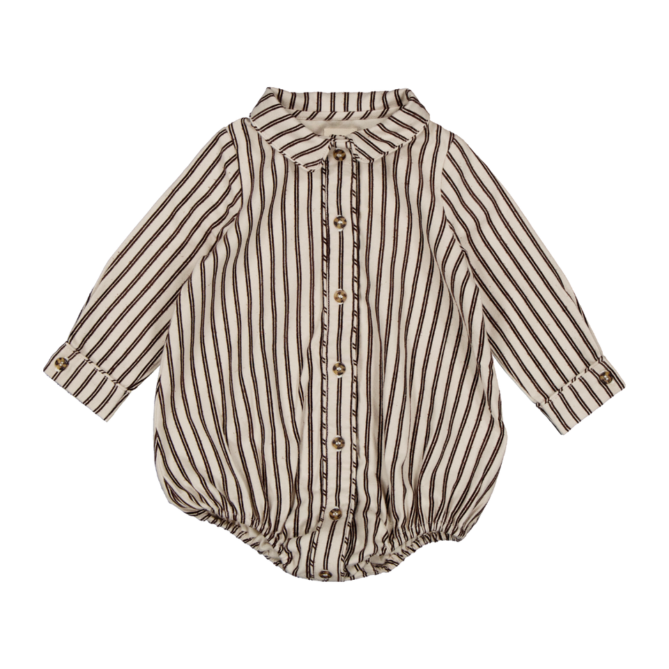 Loir Cream Stripes Romper