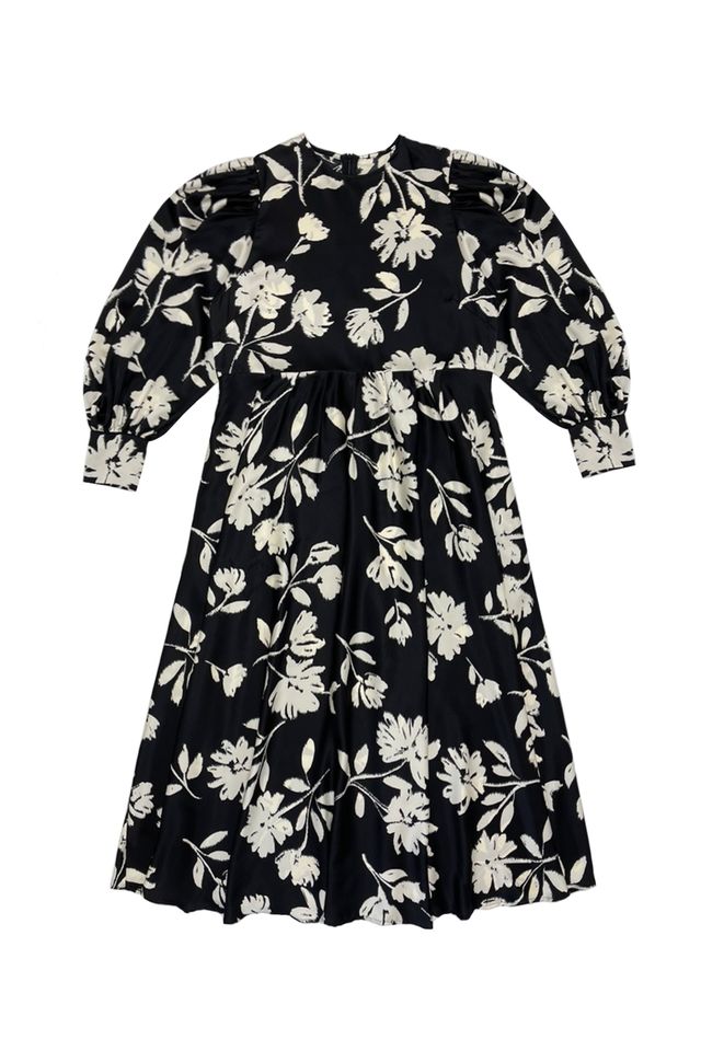 Zaikamoya Tatiana Black/White Print Dress
