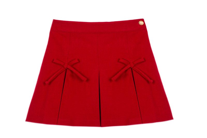 Patachou Delicate Bow Red Skirt