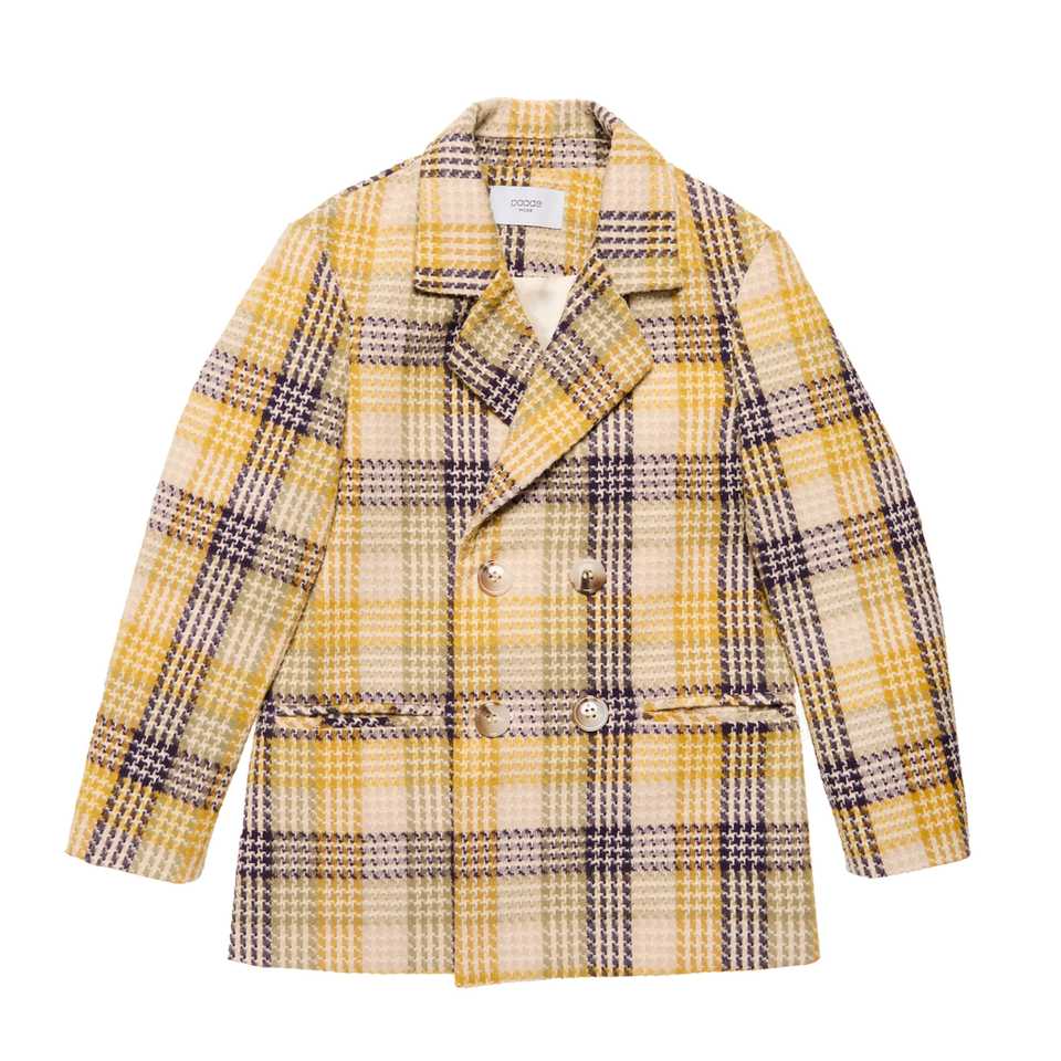 Paade Mode Double Breasted Yellow Jacket