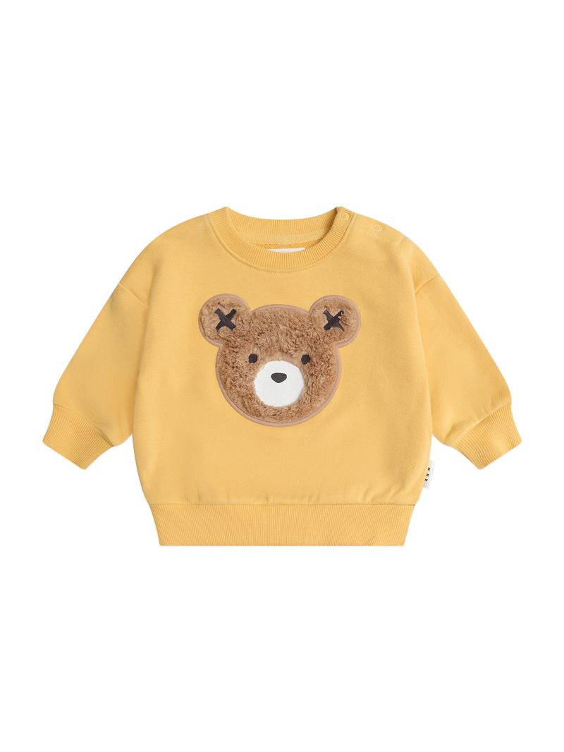 Hux Yellow Furry Bear Sweater