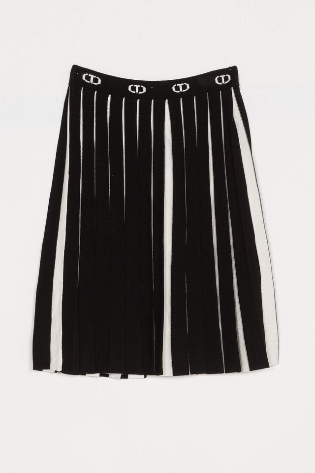Twinset Black/White Knit Skirt