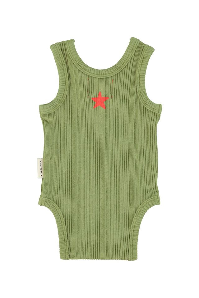 Piupiuchick Olive w/ Ice Cream Print Romper