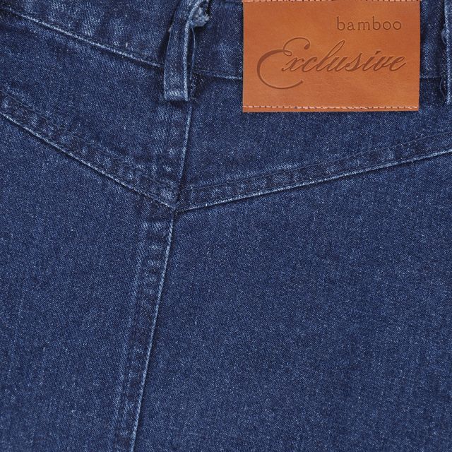 Bamboo Blue Denim Side Pocket Skirt