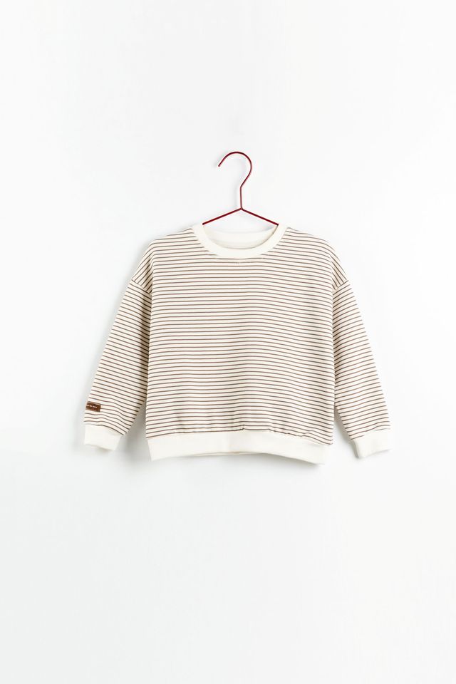 Please Mom Stripe Sweatshirt