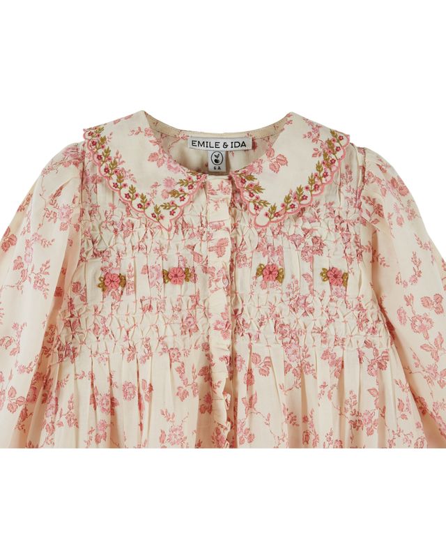 Emile & Ida Rosalie Smocked Embroidered Dress *preorder