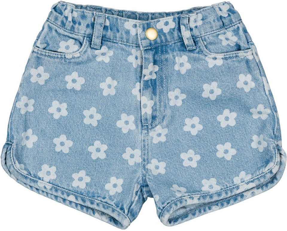 Louis Louise Andrea Light Blue Flower Denim Short