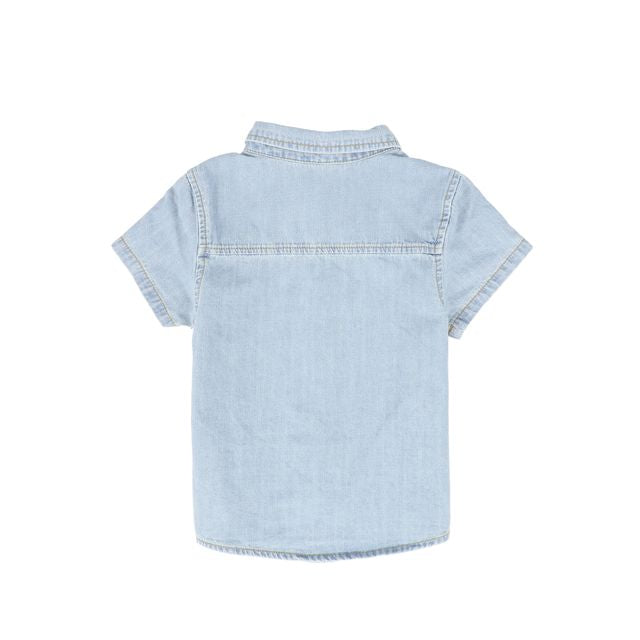 Bamboo Light Blue Denim S/S Logo T-Shirt