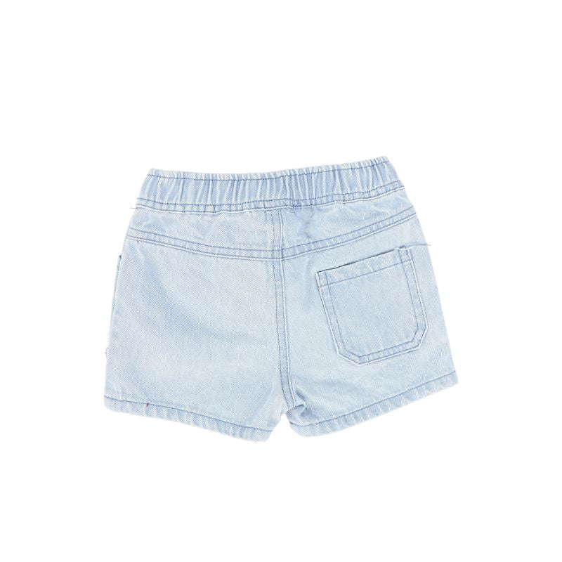 Le Bourdon Light Blue Denim Pocket Shorts