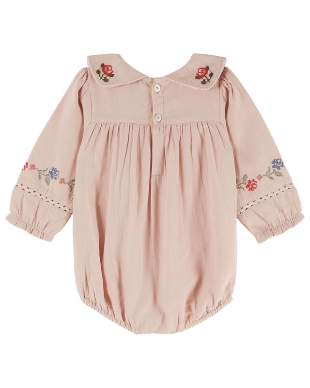 Emile & Ida Rose Cross Stitch Romper