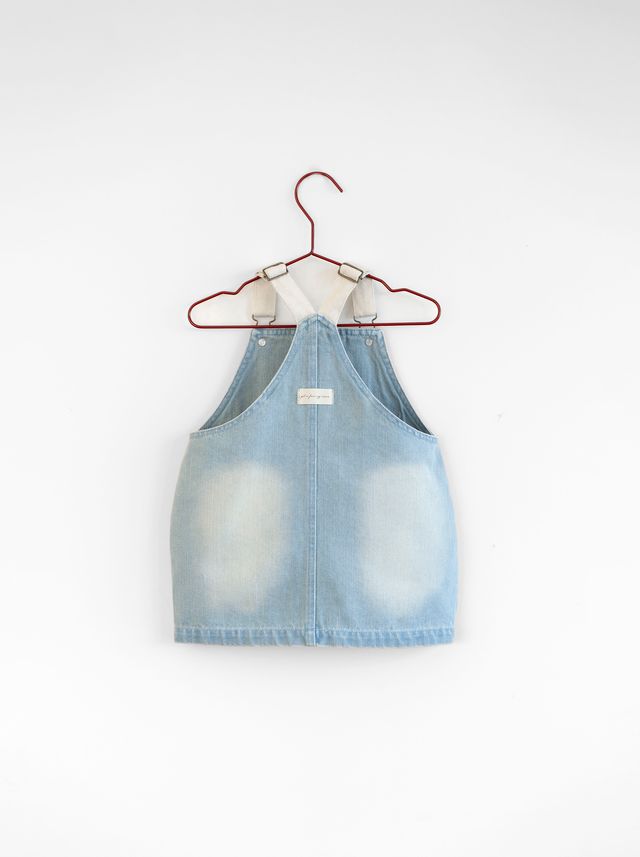 Please Mom Denim Bow Barrel Dress