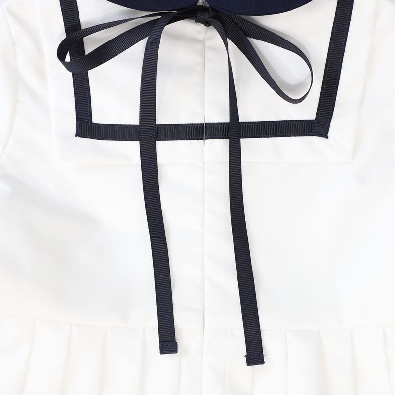 Bace Ivory Collared Trim Dress
