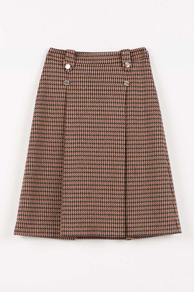 Twinset Red Ruby/Coffee Milano Skirt