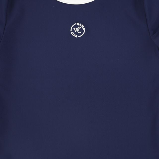 Water Club Embroidered Navy Shorts Set