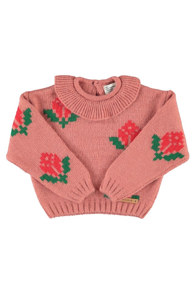 Piupiuchick Jacquard Pink Sweater