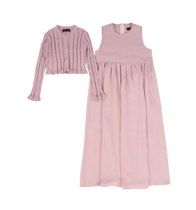 Bamboo Pink Gingham Maxi Cardigan Dress