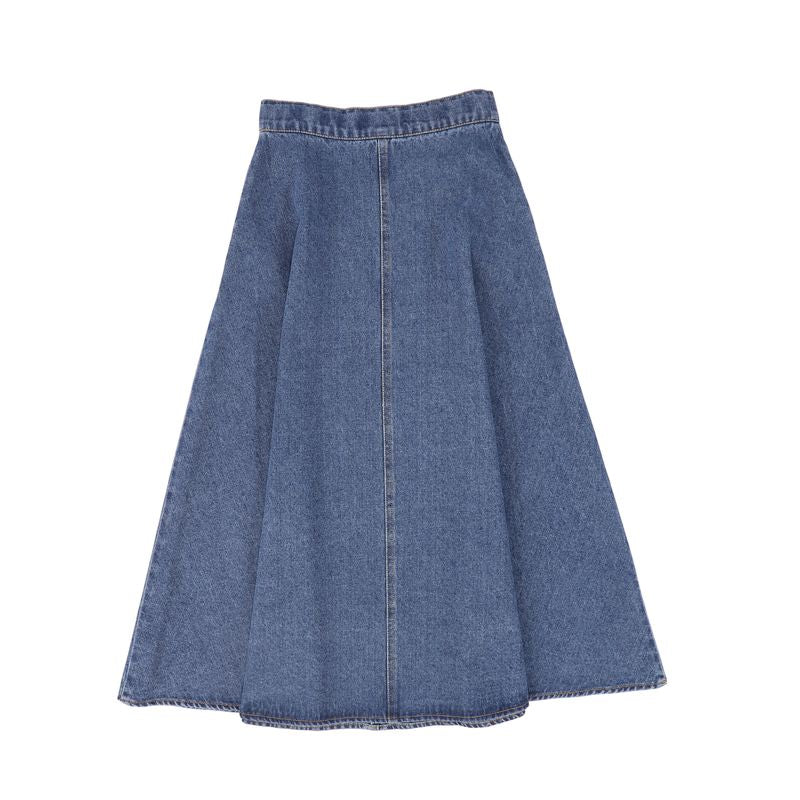 Valentina Denim Fly Front Skirt