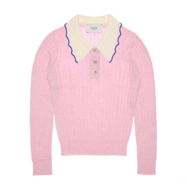 Paade Mode Harriet Pink Lace Polo Shirt