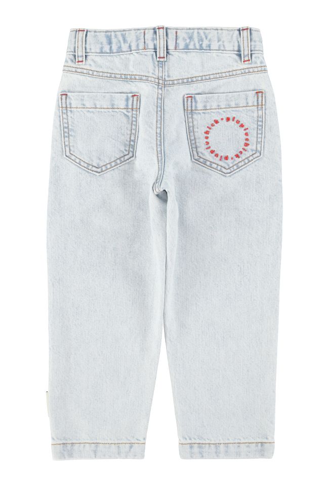 Piupiuchick Washed Light Blue Mom Fit Pants