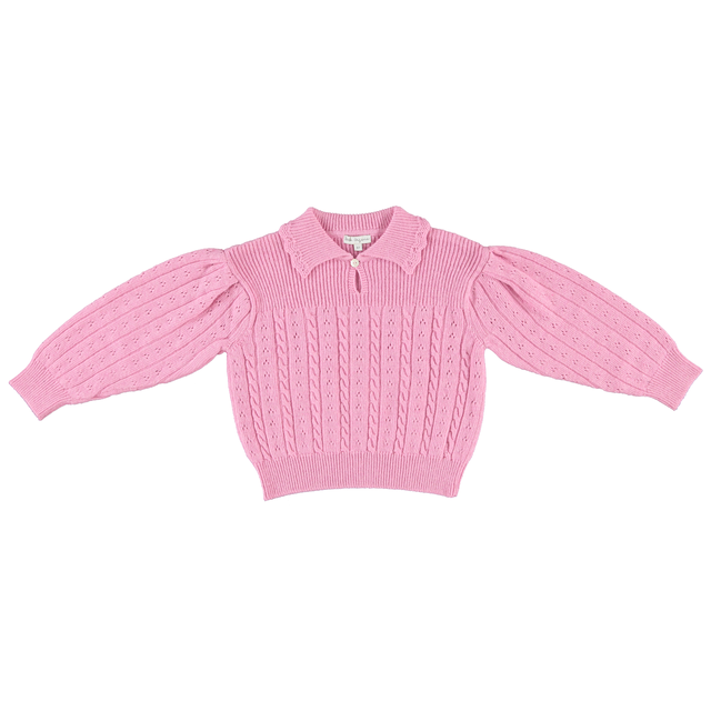 Bebe Organic Dolly Candy Pointelle Sweater