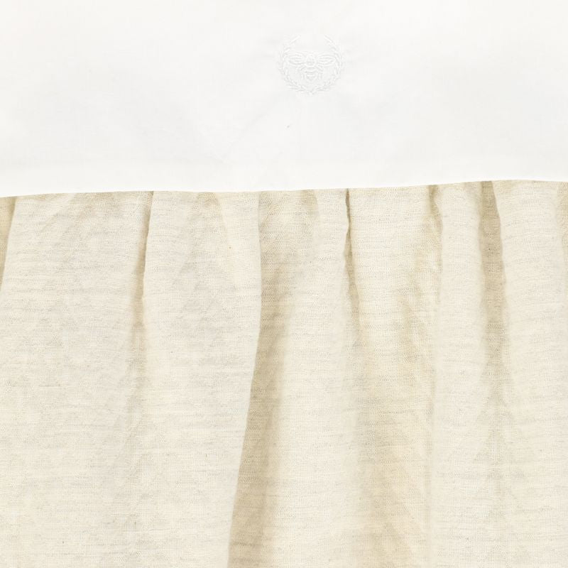 Le Bourdon Cream Textured Collar Romper