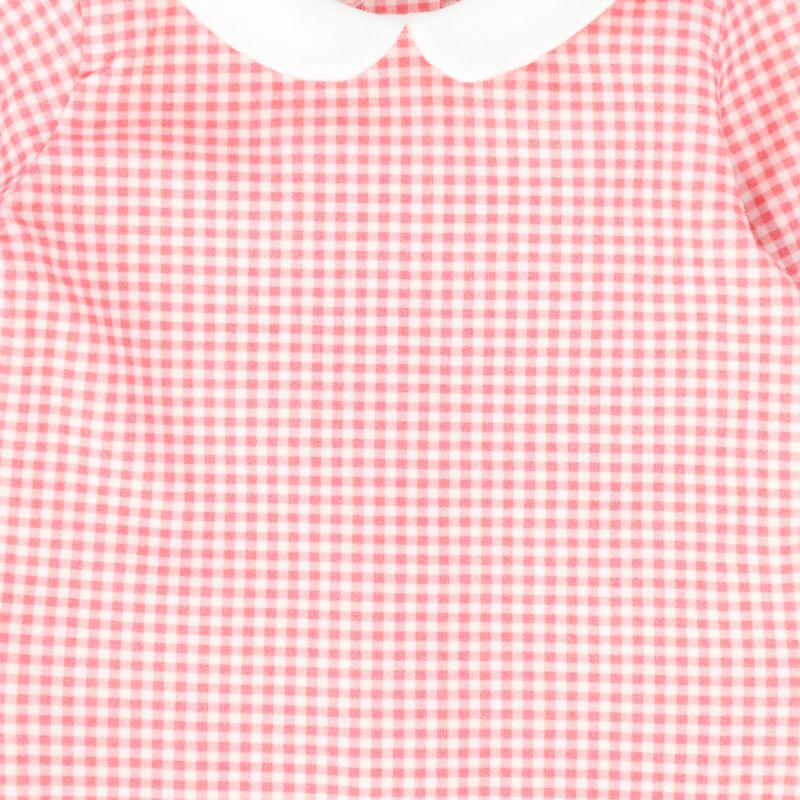 Bebe Jolee Fuchsia Pink Gingham Collar Pajama Set