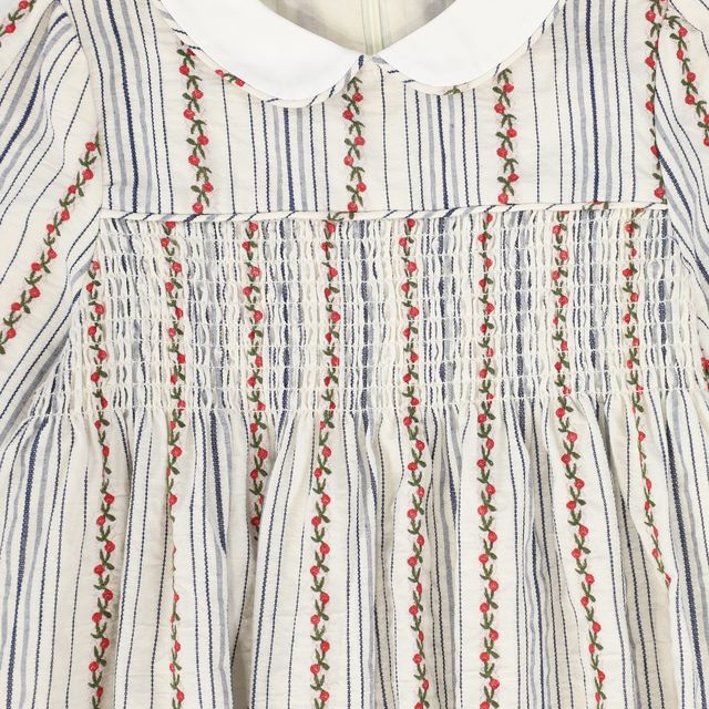 Bamboo Floral Smock Chest Print Dress