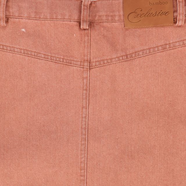 Bamboo Mauve Denim Side Pocket Maxi Skirt
