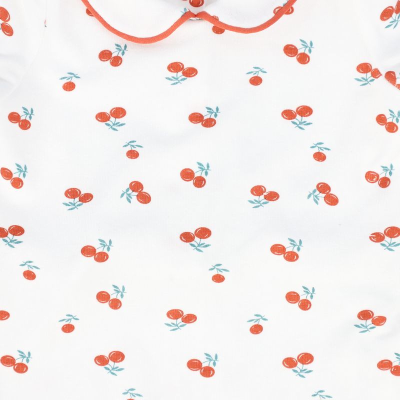 Bebe Jolee Red Piped Printed Footie