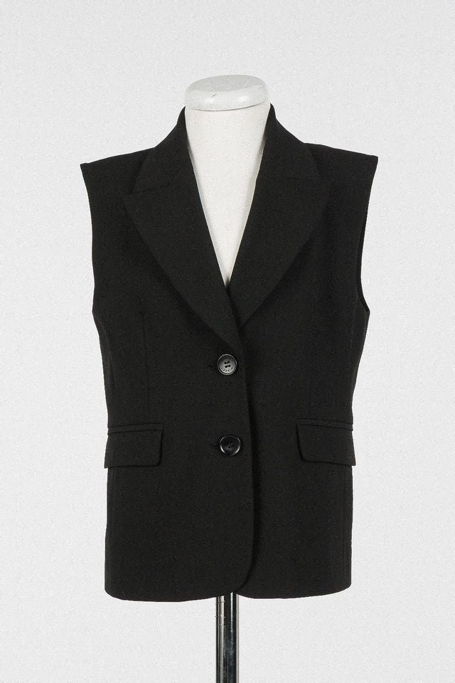 Twinset Black Long Vest