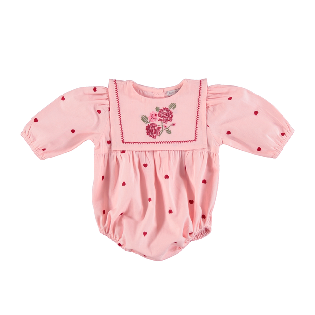 Bebe Organic Heart Roses Romper