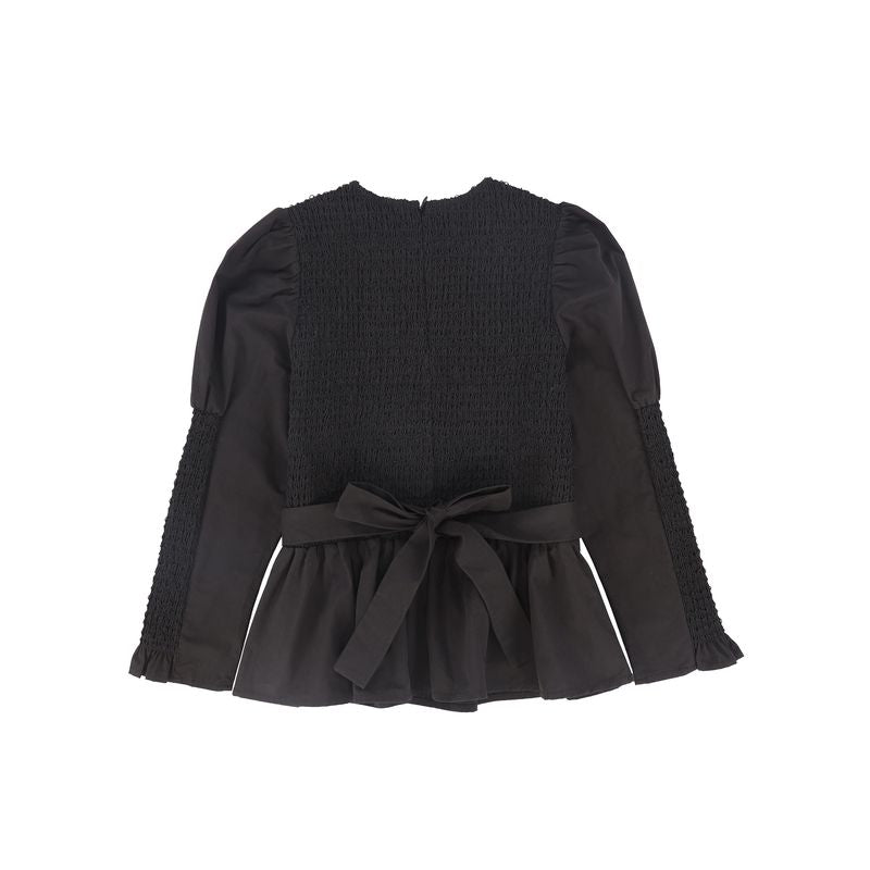 Valentina Black Smock Blouse