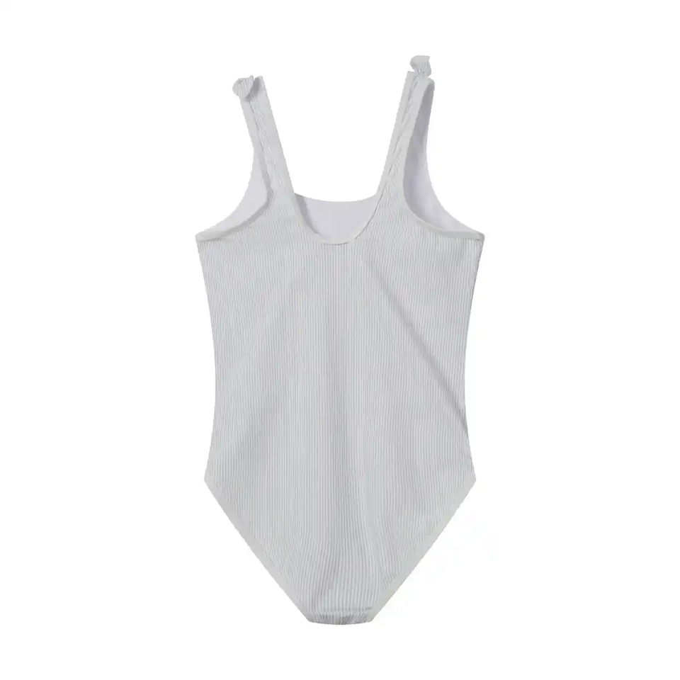 Coco Blanc Girl Striped Swimsuit
