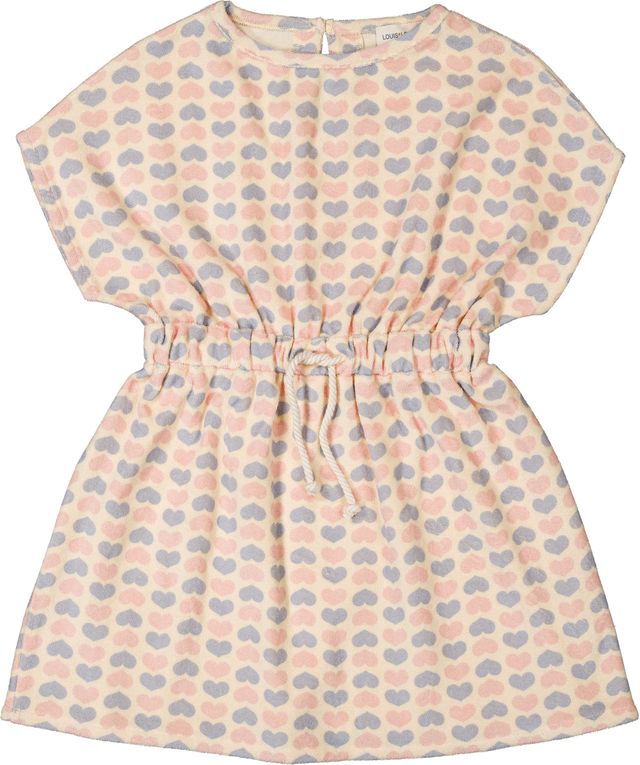 Louis Louise Abbie Pink Heart Terry Dress