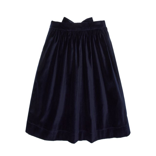 Paade Mode Haven Dark Blue Velvet Skirt