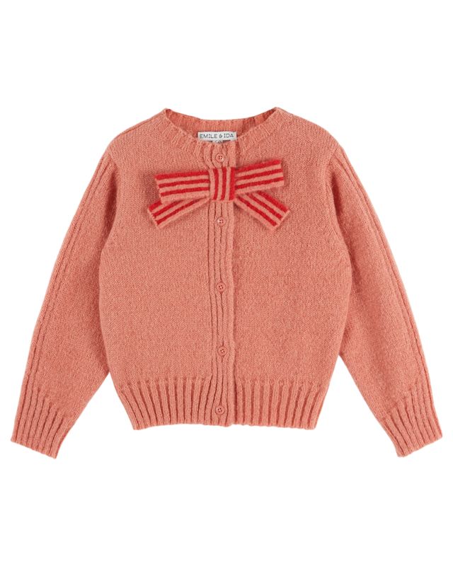 Emile & Ida Blush Bow Cardigan