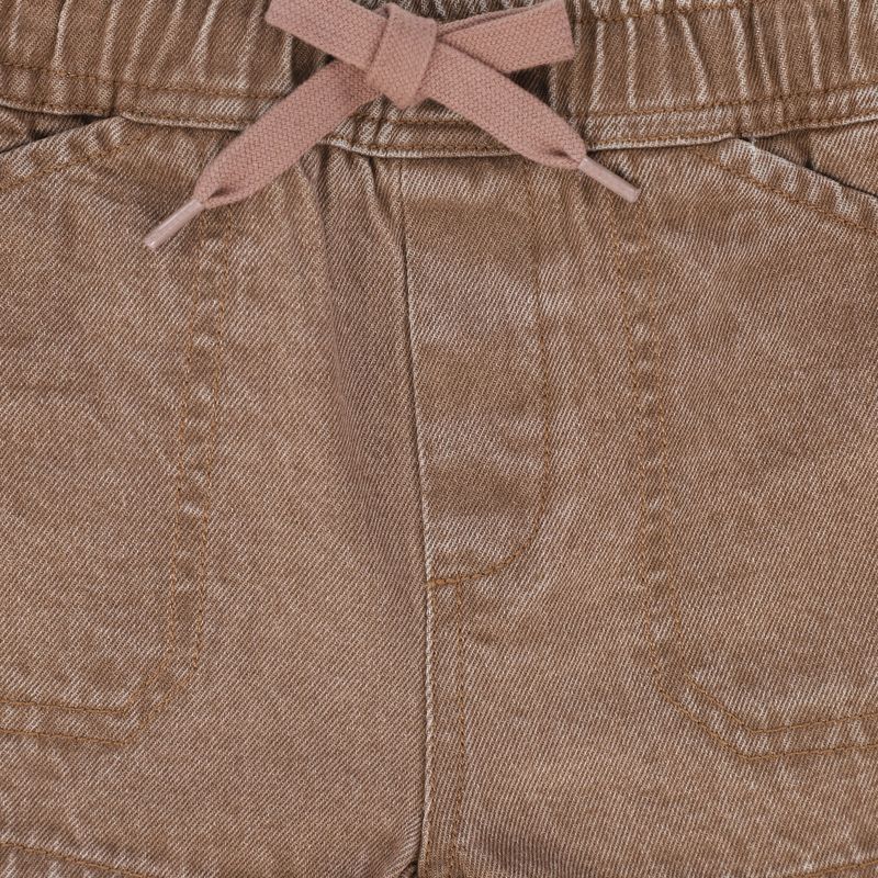 Le Bourdon Brown Denim Pocket Shorts