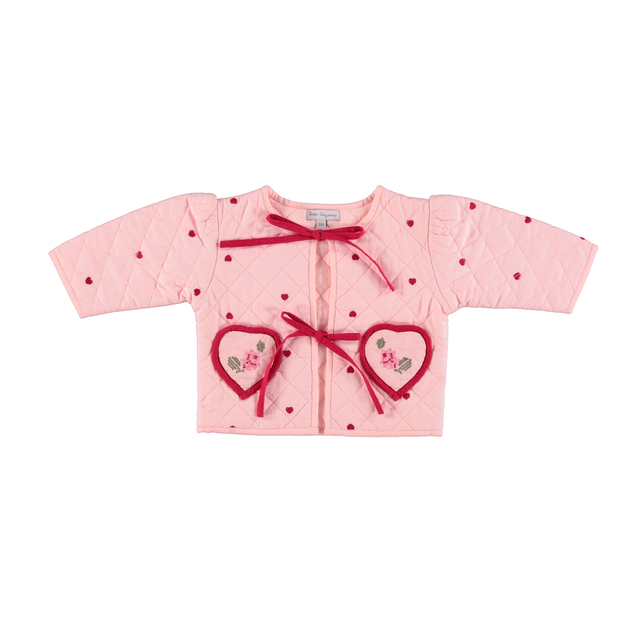 Bebe Organic Heart Roses Baby Jacket