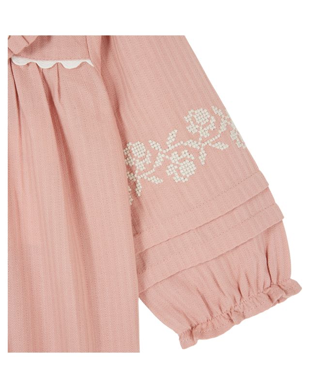 Emile & Ida Sakura Embroidered Romper