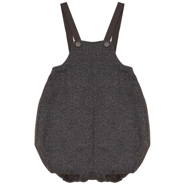 Calla Lili Baby Boy Grey/Brown Tweed Romper