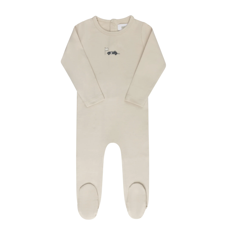 Aurora Tan Jersey Race Car Footie