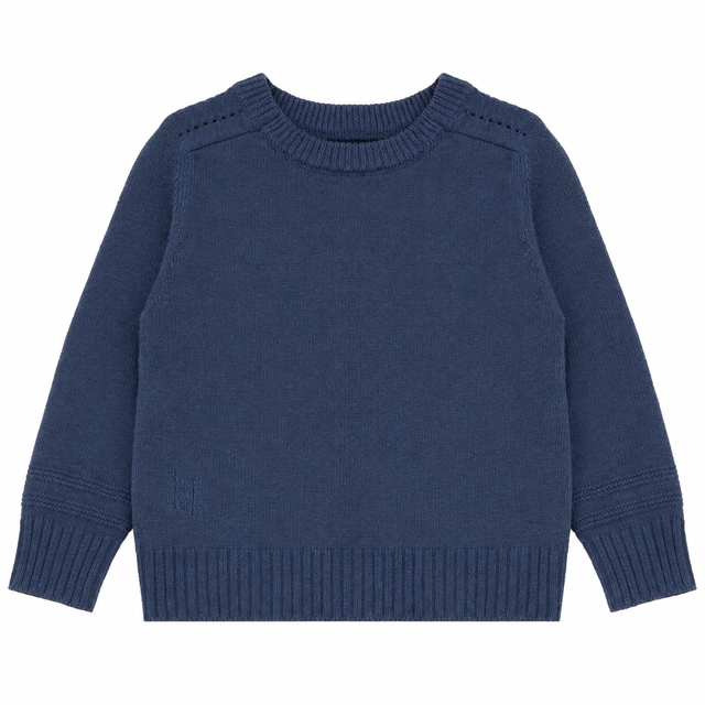 Calla Lili Blue Boy Knit Round Neck Sweater