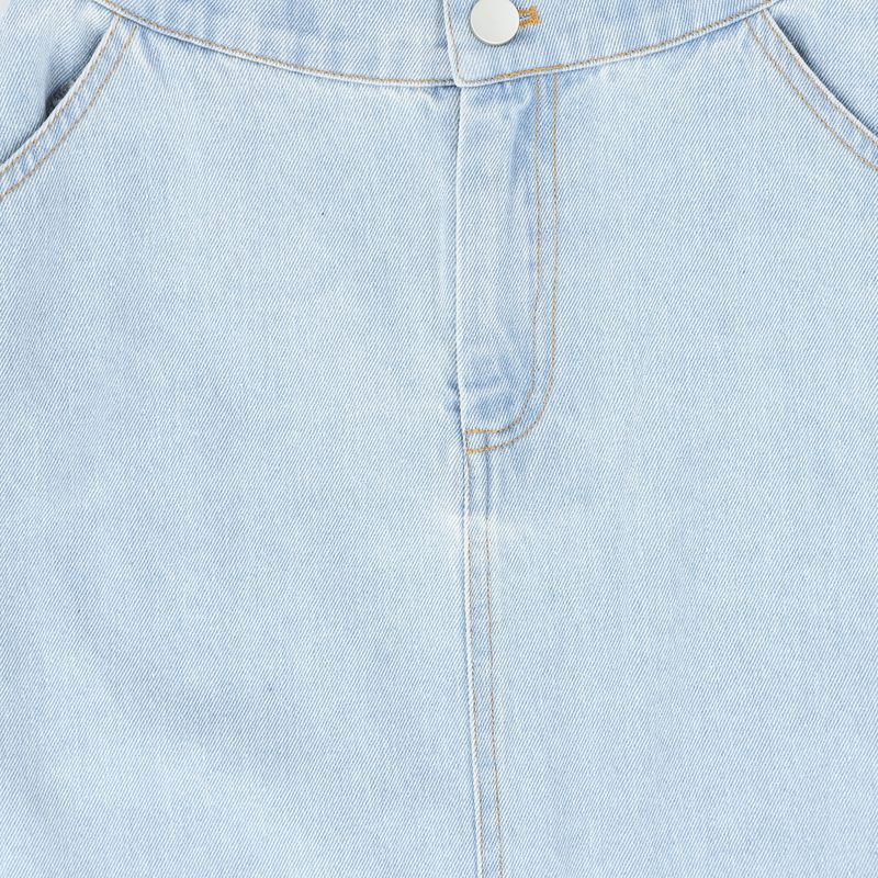 Valentina Light Blue Denim Fly Front Skirt